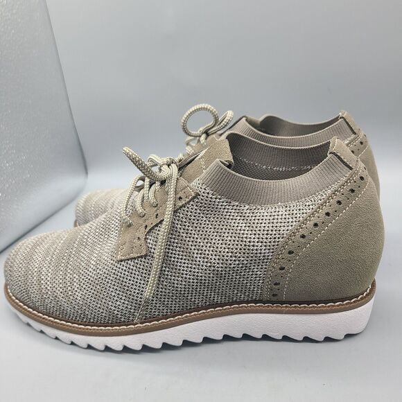 CALTO Mens Invisible Height Increasing Elevator Shoes Beige Lightweight sz 7 NEW main image 8